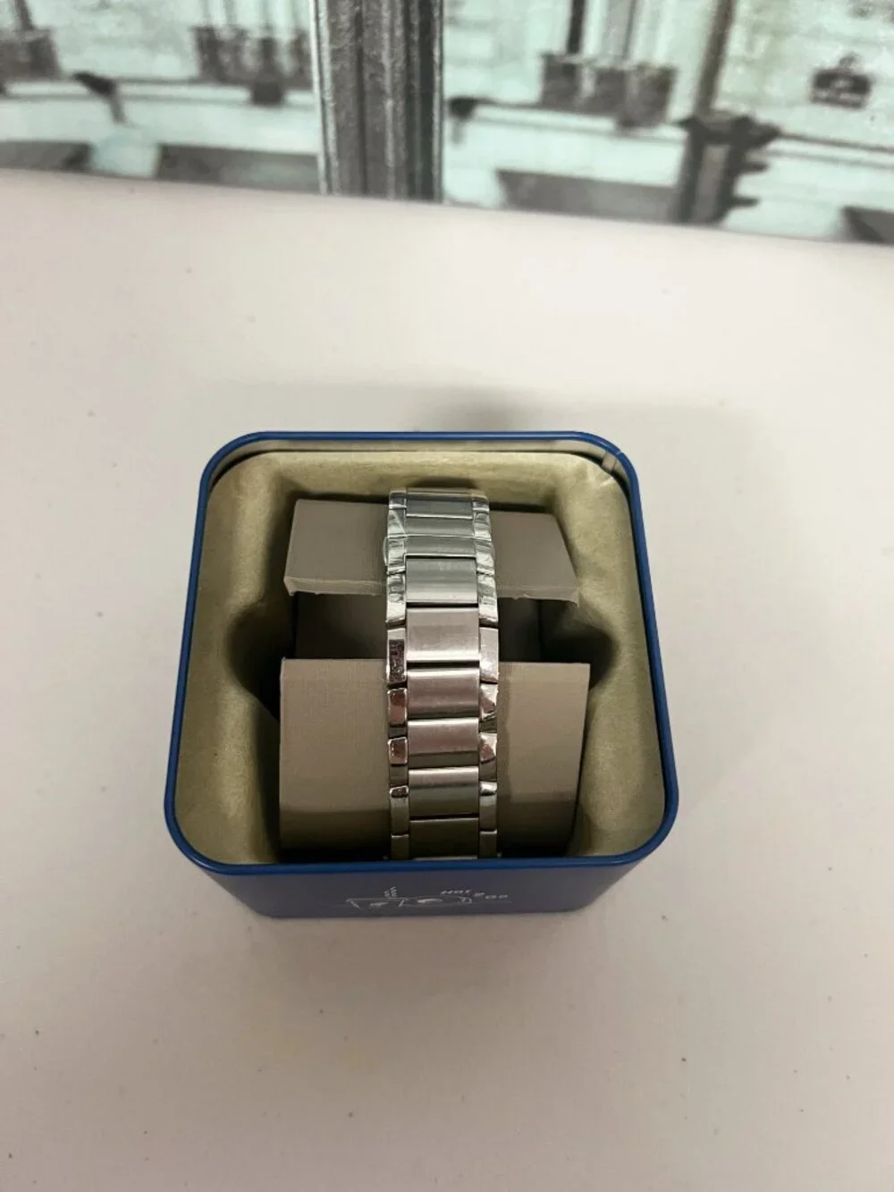 Emporio Armani AR-2477 Men's Watch, Navy Blue Sunray Dial